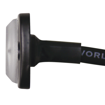 Luz Auxiliar de 12 LED  Rojo/Claro  SAE  Bisel Negro  Lente Transparente