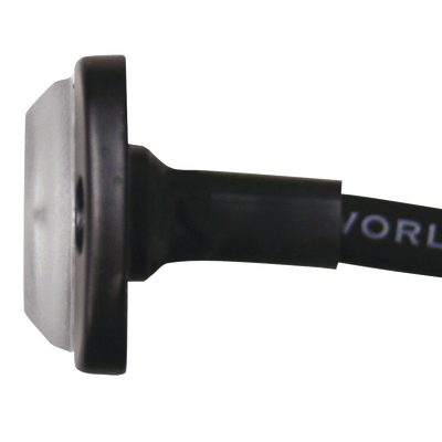 Luz Auxiliar de 12 LED  Rojo/Claro  SAE  Bisel Negro  Lente Transparente