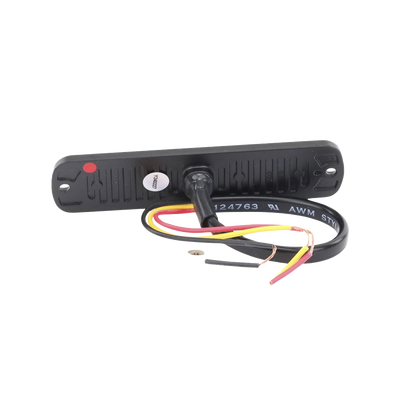 Luz Auxiliar de 6 LED  Ambar  Bisel Negro  Lente Transparente