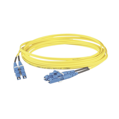 Jumper de Fibra Optica Monomodo 9/125 OS2  LC-LC Duplex  LSZH  Color Amarillo  3 Metros
