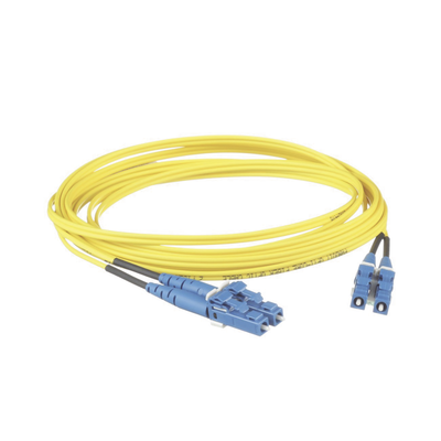 Jumper de Fibra Optica Monomodo 9/125 OS2  LC-LC Duplex  LSZH  Color Amarillo  3 Metros