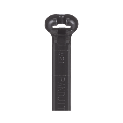 Cincho de Nylon 6.6 Dome-Top®  Con Lengüeta de Bloqueo de Acero Inoxidable  620 mm largo x 7mm ancho  Color Negro  Exterior Resistente a Rayos UV  Paquete de 100pz