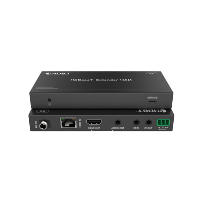 Splitter mas Extensor de Video | 1x2 | ProAV | HDBaseT™ | 120m en 4K@60Hz | 150m en 1080p@60Hz | Cat6/6a/7 | Gestión Avanzada EDID | Control IR y RS232 | PoC | Salida de Audio