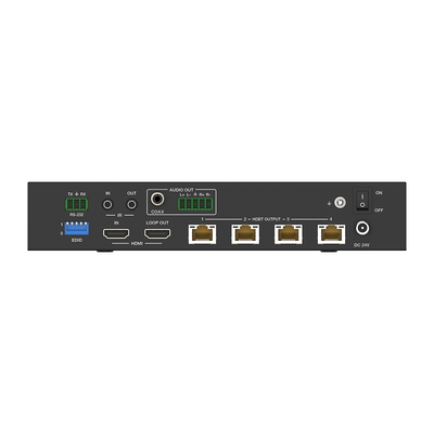 Splitter mas Extensor de Video | 1x4 | ProAV | HDBaseT™ | 120m en 4K@60Hz | 150m en 1080p@60Hz | Cat6/6a/7 | Gestión Avanzada EDID | Control IR y RS232 | PoC | Salida de Audio