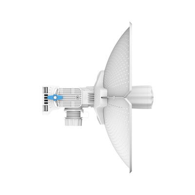 Radio Integrado 23 dBi Puerto 10/100   Modo AP/CPE en PtP o CPE en Multipunto  Hasta 867 Mbps  Botón de Auto-Emparejamiento para distribuciones de Enlaces Inalámbricos WISP y CCTV  Administración en la Nube.