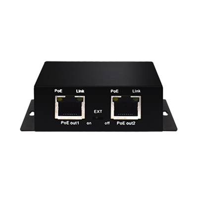 Inyector PoE Extenido Industrial / PoE 802.3 af/at Hasta 30W / Conexión plug and play / Alcance de hasta 250 metros / Aplicaciones CCTV / Alimentación PoE af/at o Vcc 37-57 Vcc