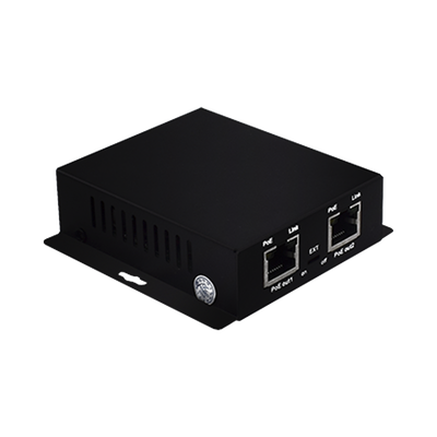 Inyector PoE Extenido Industrial / PoE 802.3 af/at Hasta 30W / Conexión plug and play / Alcance de hasta 250 metros / Aplicaciones CCTV / Alimentación PoE af/at o Vcc 37-57 Vcc