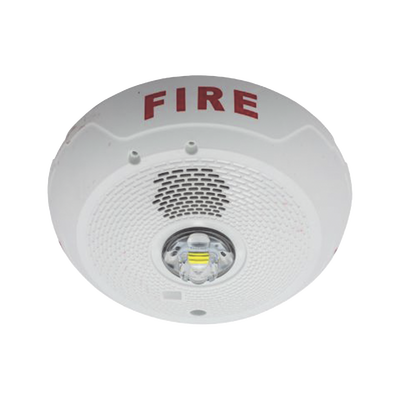 Sirena con Lámpara LED Estroboscópica  Montaje en Techo  Nivel de Candelas Seleccionable  Color blanco   Nuevo Diseño Moderno y Elegante y Menor Consumo de Corriente