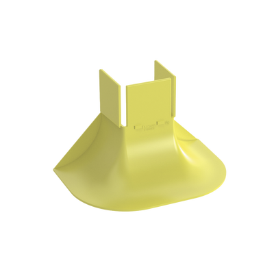 Accesorio Para Control de Radio de Curvatura  Para Bajadas de Cable con Canaletas FiberRunner 2x2  Color Amarillo