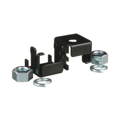 Soporte para Montaje en Charola Tipo Escalerilla  Compatible con Rieles de 9.5 x 38.1 mm o 9.5 x 50.8 mm  Uso Con Varilla Roscada de 5/8"  Color Negro