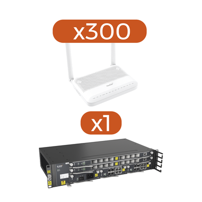 Kit 300 ONT´s HG6145D2 ONU GPON 4 GE + POTS + WIFI AC CON SC/UPC + 1 OLT AN5516-04-AC