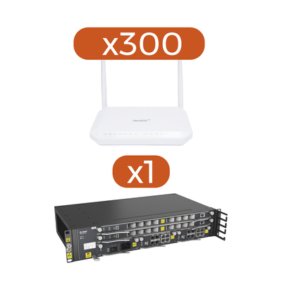 Kit 300 ONT´S HG6143D GPON 4 GE + POTS + WIFI AC + 1 OLT AN5516-04-AC