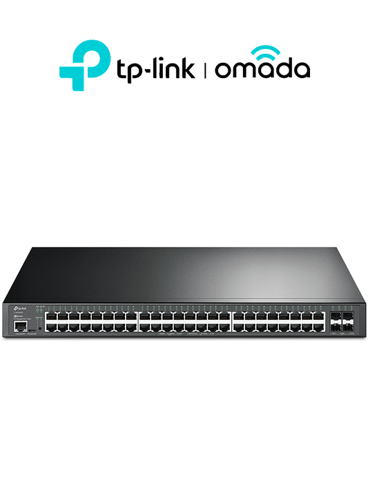 TP-LINK - SG3452XP / Switch Jetstream Administrable / 48 Puertos PoE+ 10/100/1000 Mbps RJ45 / 4 Puertos 10GE SFP+ L2+ / Compatible con Administración Centralizada OMADA SDN