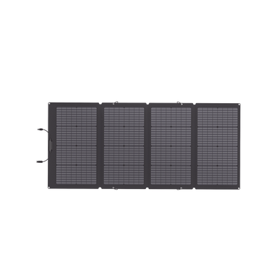 Módulo Solar Bifacial  Portátil y Flexible de 220W Recomendado para Estaciones Portátiles EFD330  EFD350 ó EFD500 / Ajuste de Ángulo / Carga Eficiente / Incluye Cable XT60 a MC4