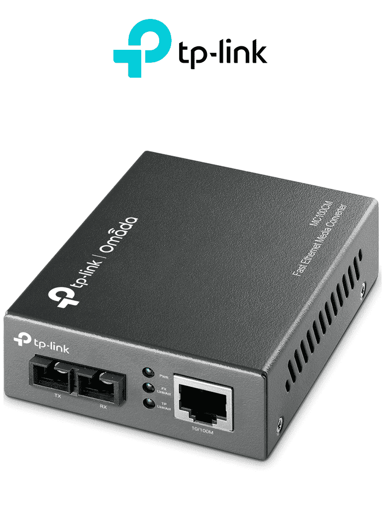 TP-LINK MC200CM - Convertidor de Fibra Óptica Multimodo con 1 puerto RJ45 10/100/1000 Mbps y puerto de fibra óptica SC 1000 Mbps. Alcance de hasta 550 metros. Plug and play.