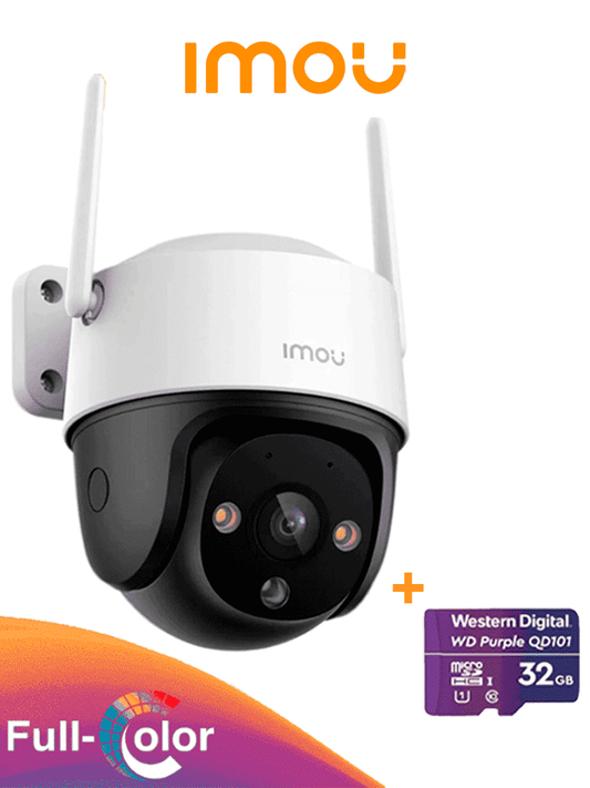 GRATIS MEMORIA 32GB IMOU Cruiser SE+ 5MP (IPC-K7CN-5H1WE) + WDD032G1P0C - Cámara IP PT 5MP con WiFi  Full Color  audio bidireccional  visión nocturna 30m  micrófono y altavoz integrados  disuasión activa con sirena 110dB  autotracking  IP66. #FREESD