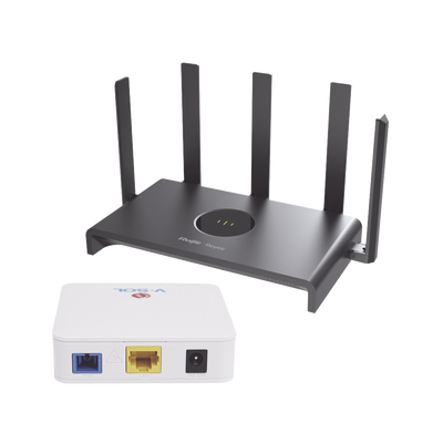 Kit 3 ONU Bridge V-Sol  Dual GPON/EPON con Router Home Mesh Ideal para distribuciones WISP de mayor cobertura Wi-Fi en Hogares y Oficinas