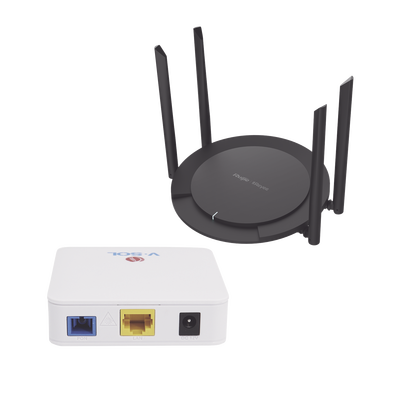 Kit 2 ONU Bridge V-Sol  Dual GPON/EPON con Router Home Wi-Fi Ideal para distribuciones WISP de mayor cobertura Wi-Fi en Hogares y Oficinas