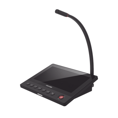 Micrófono IP / 12 VCD /  Pantalla Touch 7" / Transmisión en Tiempo Real / Integración con HikCentral Professional
