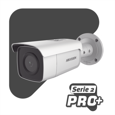 Bala IP 8 Megapixel (4K) / Serie PRO + / 50 mts IR EXIR / Lente 2.8 mm / WDR /Exterior IP67 / Hik-Connect / Vídeo analíticos / PoE / Micro SD