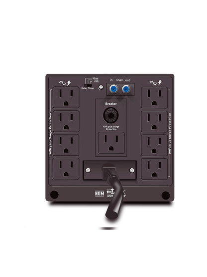 CDP R-AVR5008 - Regulador / Especial para motores y CCTV / 5000VA / 2500W / 8 Terminales de salida / 1 Terminal de salida NEMA5-20R / Retardante a incendio #RAVR