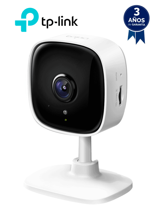 TP-LINK TAPO C110 - Cámara IP WiFi tipo Bullet para Interior con resolución de 3 MP  visión nocturna  notificaciones push  ranura Micro SD y WiFi 2.4 GHz.#2025TPL