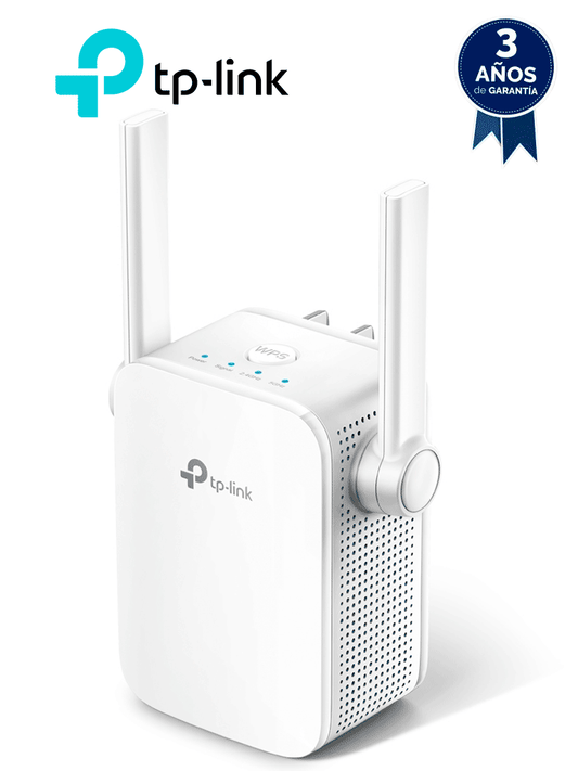 TP-LINK RE205 -Repetidor de señal WiFi AC750 con frecuencias de 2.4GHz (300Mbps) y 5GHz (433Mbps)  además indicador inteligente de señal  modo punto de acceso  2 antenas externas y 1 puerto Ethernet (RJ45) 10/100Mbps.
