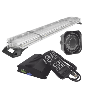 Kit de Sirena  Bocina y Torreta de 48"  Con 96 LEDs  Ambar  Ideal para equipar unidades de seguridad privada  minería e industria