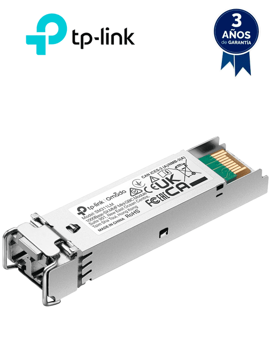TP-LINK SM311LM - Transceptor mini-GBIC SFP Duplex Multimodo 1GBase  alcance de 550 metros y conector LC.