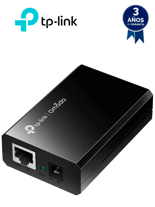 TP-LINK TL-POE150S - Inyector PoE AF de 15W  suministro PoE a través de puertos RJ45 Gigabit Ethernet.