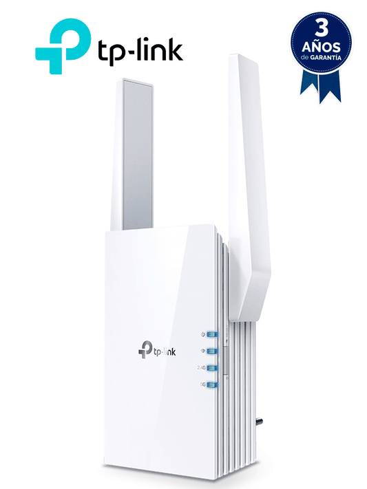 TP-LINK RE505X - Repetidor WiFi AX1500 con WiFi 6 de doble banda 2.4GHz (300Mbps) y 5GHz (1200Mbps)  One Mesh  indicador inteligente de señal  modo punto de acceso  2 antenas externas y 1 puerto Ethernet (RJ45) 10/100/1000Mbps