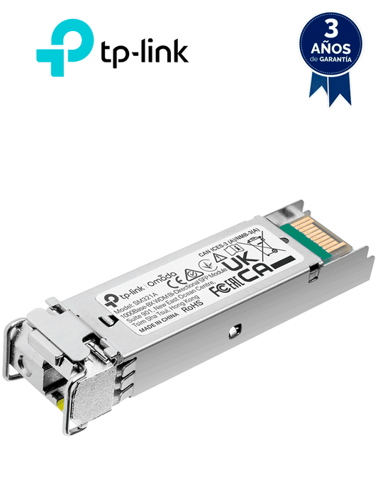 TP-LINK SM321A - Transceptor mini-GBIC SFP WDM Bi-Direccional  Monomodo 1GBase con alcance de 10 km y conector LC. Requiere el modelo TL-SM321B para enlace. #MCI2