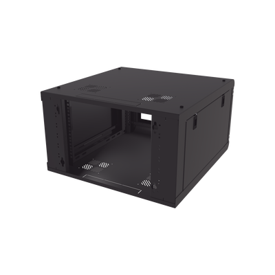 Gabinete de Pared con Puerta de Cristal Templado  635 mm de Profundidad  6U Rack de 19&#039;&#039;  Acero Reforzado