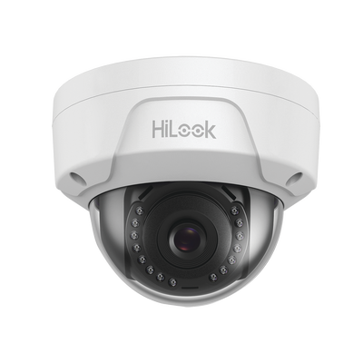 HiLook Series / Domo IP 4 Megapixel / 30 mts IR / Exterior IP67 / PoE / WDR 120 dB / Lente 2.8 mm / IK10