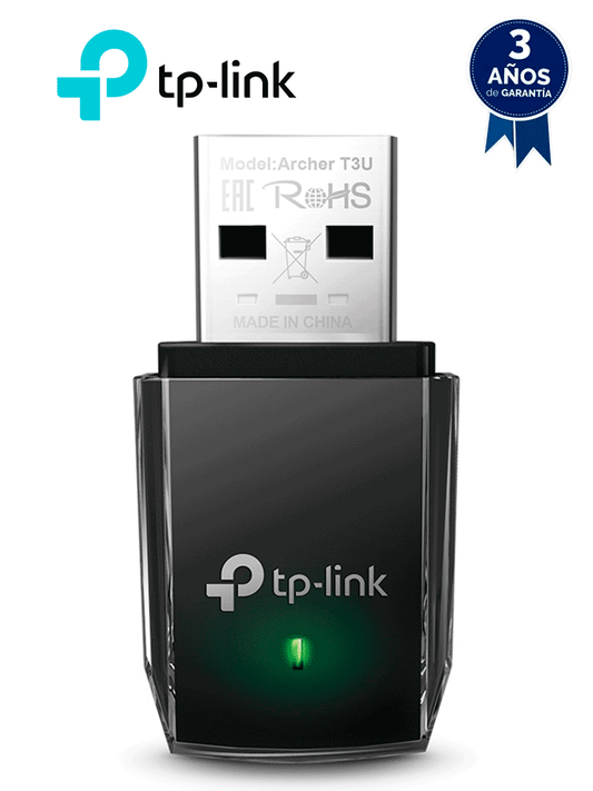 TP-LINK ARCHER T3U - Adaptador USB Mini Doble Banda Inalámbrico AC1300   AC1300 (400 Mpbs en la banda de 2.4GHz y 867 Mbps en la banda de 5GHz) de velocidad inalámbrica con la próxima generación de Wi-Fi - 802.11ac   MU-MIMO   Puerto USB 3.0. #TP9