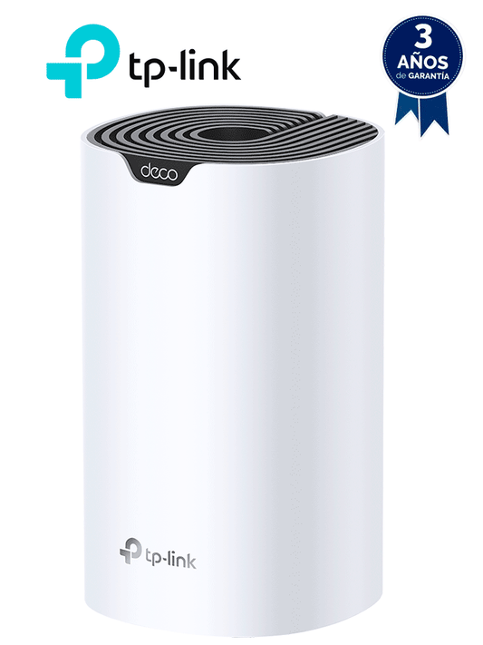 TP-LINK DECO S7 (1-Pack) -Router MESH para hogar de doble banda Wi-Fi 5 AC1900 Mbps con 3 puertos Gigabit WAN/LAN  3 antenas internas y administración mediante la app Deco (iOS  Android).