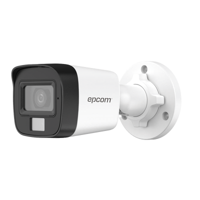 [Dual Light + ColorVu] Bala TURBOHD 3K (5 Megapixel) / Lente 2.8 mm / 30 mts IR + 20 mts Luz Blanca / Gran Angular 104.9° / Exterior IP67 / Micrófono Integrado / dWDR / 4 Tecnologías / Metal