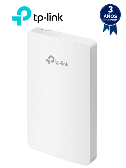 TP-LINK EAP235-WALL - Punto de acceso Omada de doble banda AC1200 MU-MIMO  diseñado para montaje en pared con 3 puertos adicionales  configuración por controlador o stand-alone y alimentación PoE af/at.