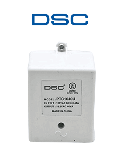 DSC PTC1640U - Transformador 16VCA / 40VA   Fusible Interno para paneles y módulos de NEO  Power Series y Maxsys