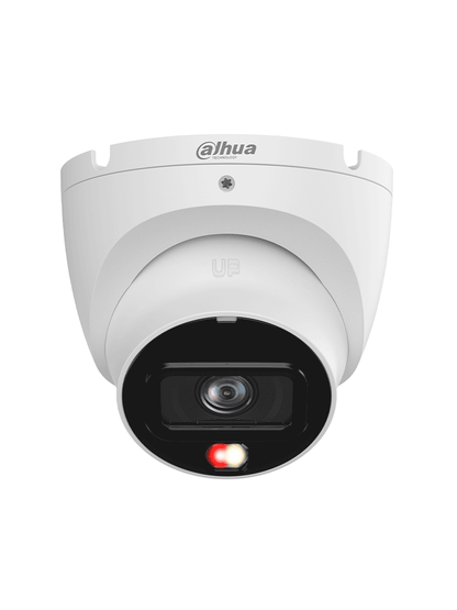 DAHUA DH-IPC-HDW1839TP-A-IL-0280B-S6 - Cámara IP Domo de 8MP con resolución 4K  lente de 2.8 mm y ángulo de visión de 105°. Equipado con iluminador dual  micrófono integrado  IR de 30m  DWDR  H.265  PoE. protección IP67.