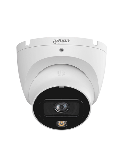 DAHUA DH-IPC-HDW1839TP-A-IL-0280B-S6 - Cámara IP Domo de 8MP con resolución 4K  lente de 2.8 mm y ángulo de visión de 105°. Equipado con iluminador dual  micrófono integrado  IR de 30m  DWDR  H.265  PoE. protección IP67.