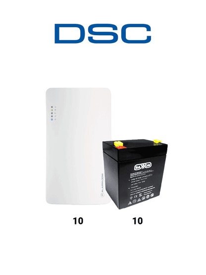 DSC SEM300 10 PACK - Paquete de 10 Comunicadores SEM300  Comunicador Dual  SIM/ IP para PowerSeries de Alarm.com   10 baterías 12V 4.5Ah CBAT45AH