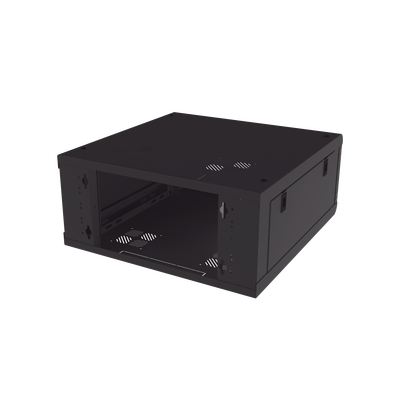 Gabinete de Pared con Puerta de Cristal Templado  635mm de Profundidad  4U Rack de 19&#039;&#039;  Acero Reforzado