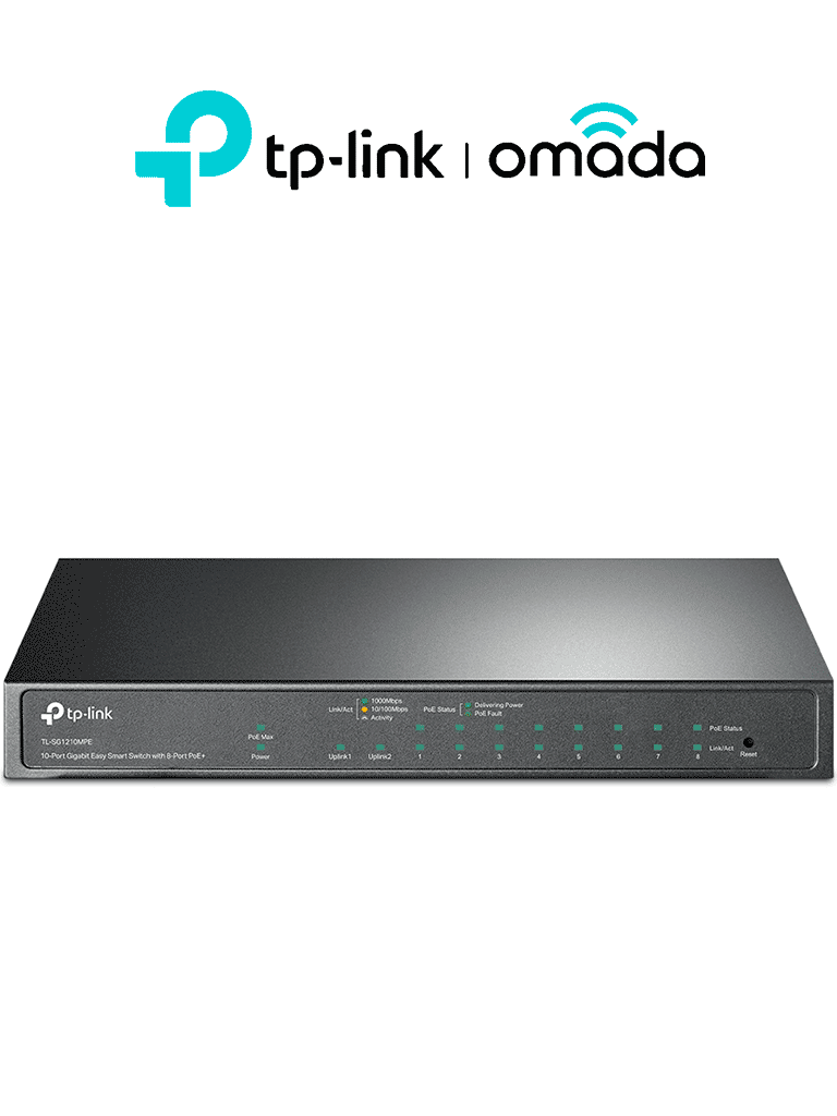 TP-LINK - TL-SG1210MPE - Switch Easy Smart 10 Puertos  8 Puertos POE+