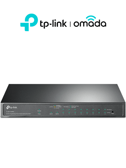 TP-LINK - TL-SG1210MPE - Switch Easy Smart 10 Puertos  8 Puertos POE+