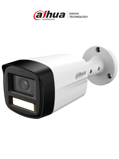 DAHUA DH-HAC-HFW1209TLMN-LED-0280B-S3 - Cámara Bullet de 2MP Full Color en 1080p con lente de 2.8mm  ángulo de 108° y alcance de iluminación de 40m  DWDR  IP67 compatible con CVI/CVBS/AHD/TVI.
