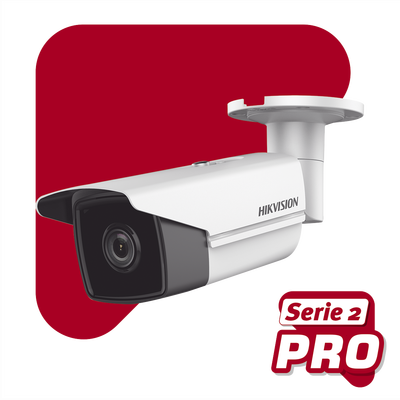 Bala IP 6 Megapixel / Serie PRO / 50 mts IR EXIR / Exterior IP67 / WDR / PoE / Lente 4 mm