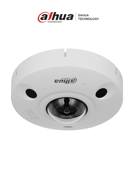 DAHUA IPC-EBW81242N-S2 - Cámara IP Fisheye Resolución de 12 MP/ Lente 1.85mm/ ? 360/ IR 10 mts/ IA WizMind/ Conteo de Personas/ Cantidad de Personas en Áreas/ Mapa de Calor/ PoE/ DWDR/ H.265/ IP67/ IK10/ E&S Alarma/ E&S Audio/ #FAB