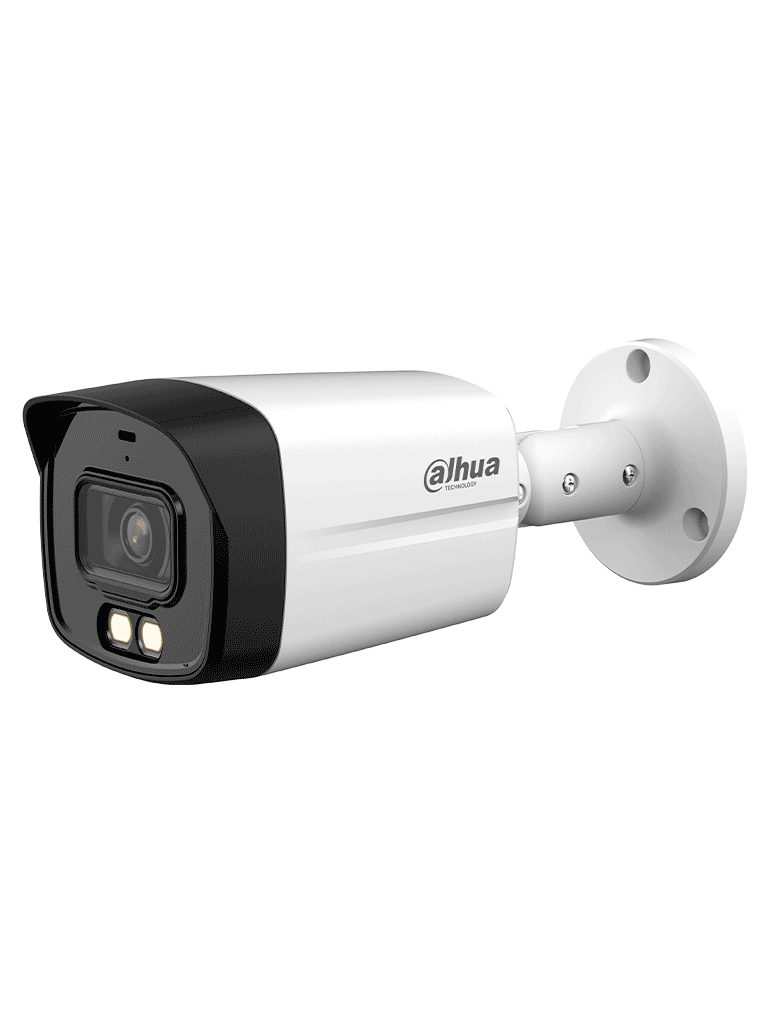 DAHUA HAC-HFW1809TLM-A-LED - Camara Bullet 4k Full Color/ 8 Megapixeles/ Lente de 2.8mm/ 106 Grados de Apertura/ Microfono Integrado/ 40 Metros de Iluminación/ Super Adapt/ WDR de 120 dB/ IP67/ Soporta: CVI/CVBS/AHD/TVI/