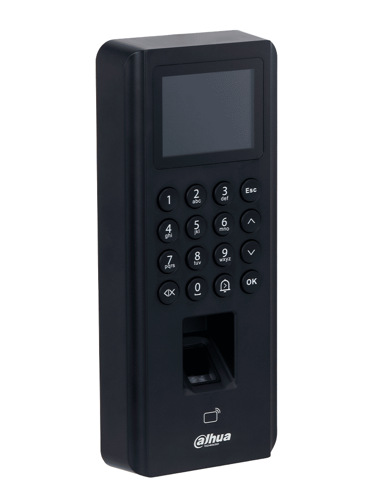 DAHUA ASI2212J-D - Control de Acceso de Huella y Tarjetas ID (EM)/ Pantalla de 2.4 Pulgadas/ Comunicacion TCP/IP/ P2P/ Soporte 5 000 Usuarios Tarjetas y Passwords/ 3000 Huellas/ 100 000 Registros/ 128 Periodos y Dias Festivos/
